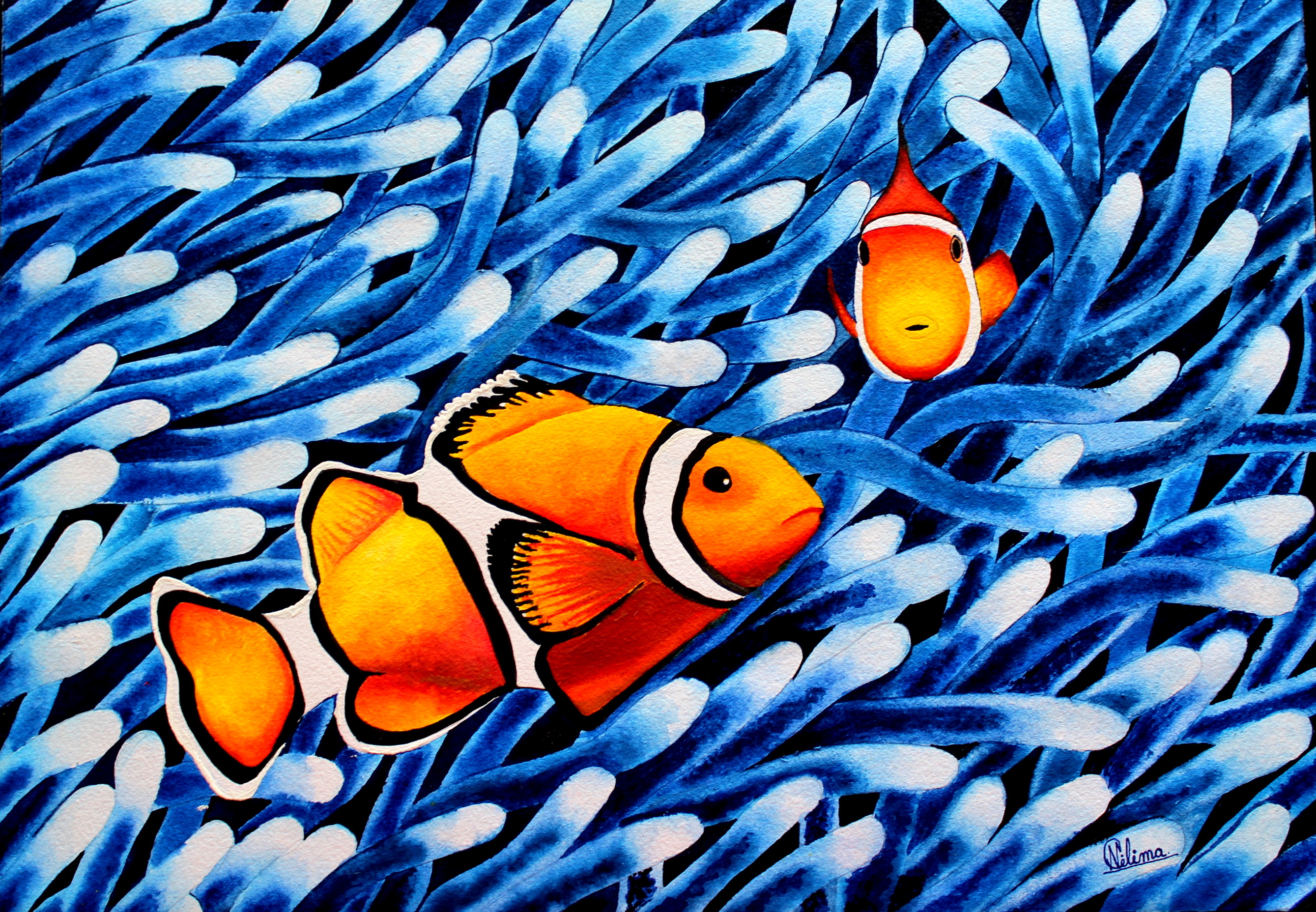 SEA LIFE WATERCOLOR PAINTING – CREATIVE ART