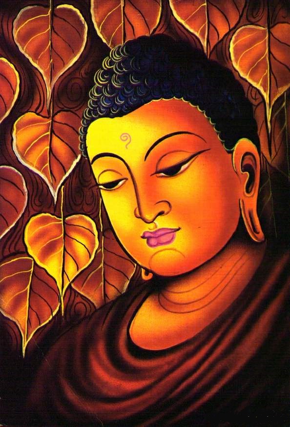 GLASS PAINTINGOF LORD BUDDHA